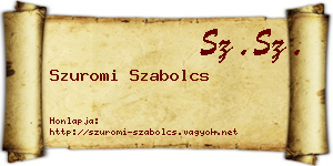 Szuromi Szabolcs névjegykártya